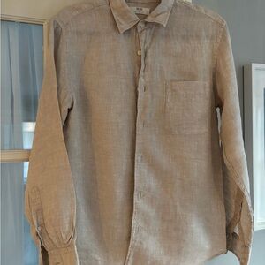 Uniqlo Light Beige Linen Shirt